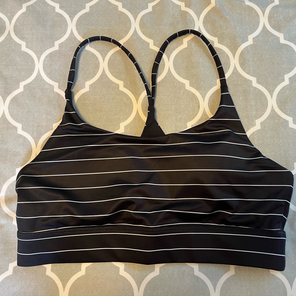 Black stripe LNT racer bra.